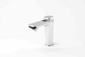 ミナミサワSMN1-VFSuiSuiMIXサーモあと取り付き添い人立水栓水の泡吐水（ホンブルグ帽流水）独居室式 単3×2本滑りだし穴径22～28粍剪刀込み圧5～35粍注：冷ややかさ地遣りくちではありません