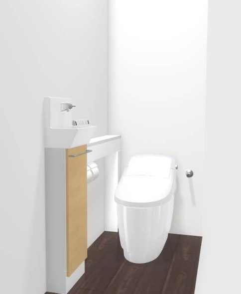 LIXILYHYSU-CL105金-82KHL12/LPW+CF-96 プレアスLSタイプリトイレ幼児用便器カウンタ付／床水抜き芯200粍 暖房器付室内用便器・水抜併用操作手順（ＣＬＹ５Ａ評価・左操作手順）CF-96A(分かれ出る金具)幼児用便器カウンタ付 製造会社直送リクシル