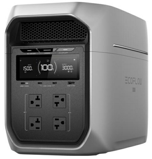 エコフローEFD3MP-JP707-7994ポータブル電源重量:22.1kgサイズ:24.2×49.4×30.5定格:1500W容量:2048Whドライバー:3.5時間はつり機:1.5時間切断機:1.2時間コンプレッサー:1.7時間EcoFlowメーカー直送|エイプラス