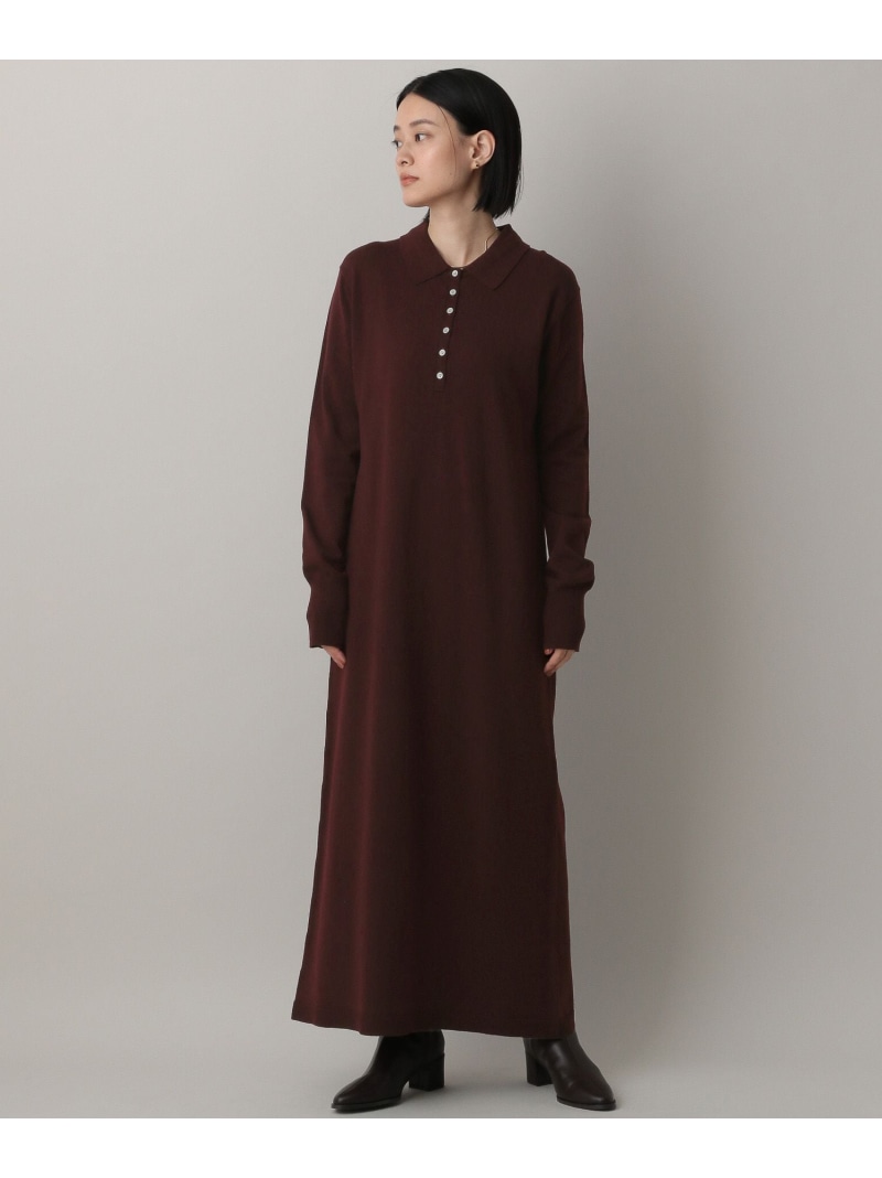 【SALE／20%OFF】ポロニットワンピース A part by アパートバイ ワンピース・ドレス ワンピース ワインレッド ブラック グレー ブルー【RBA_E】【送料無料】[ Fashion]