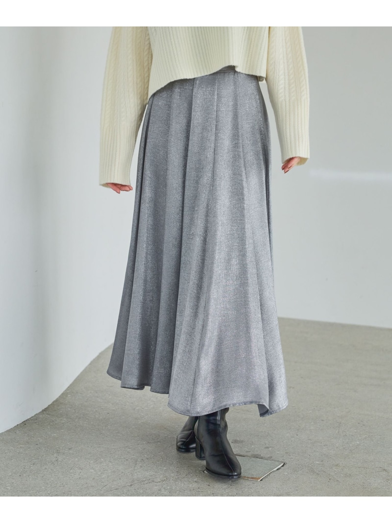 【SALE／50%OFF】ハクプリントキリカエフレアスカート A part by アパートバイ スカート ロング・マキシスカート ブラック ピンク ベージュ【RBA_E】【送料無料】[ Fashion]