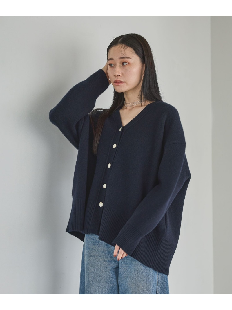 【SALE／30%OFF】カシミヤコンBIG Vネックカーディガン A part by アパートバイ トップス ニット レッド イエロー グレー ブラウン ネイビー【RBA_E】【送料無料】[ Fashion]