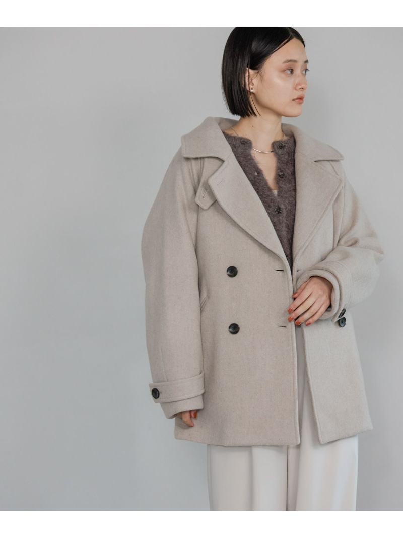 【SALE／30%OFF】百貨店100 2WAY厚地の外套 A part by アパルトマンバイ ジャケット・アウター ピーコート 白いこと 薄墨色 米国海軍 ベージュ 赤銅色【RBA_E】【貨物輸送無料】[ Fashion]