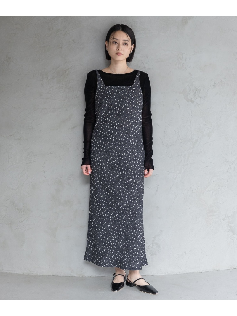 【SALE／20%OFF】ハナガラナローキャミワンピース A part by アパートバイ ワンピース・ドレス ワンピース ブラック ベージュ【RBA_E】【送料無料】[ Fashion]