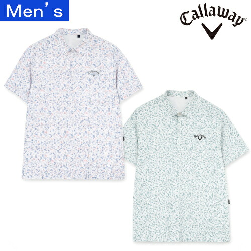 【30％OFF】【最新青写真】\u003cbr /\u003e≪キャロウェイアパレル Callaway Apparel≫ゴルフお召しもの メンズ\u003cbr /\u003eミニカノコ小花総柄半袖プルオーバー\u003cbr /\u003eC26134112-1030-1140-12000