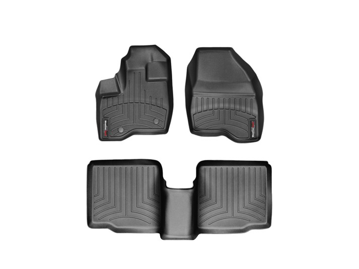 【WeatherTech/ウェザーテック正規輸入元】フォード　エクスプローラー（2011～2014年）左ハンドル車　フロアマット/フロアライナー セット（フロント＆リア）（ブラック）