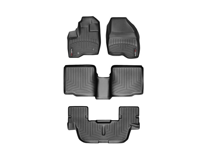 【WeatherTech/ウェザーテック正規輸入元】フォード　エクスプローラー（2011～2014年）左ハンドル車 フロアマット/フロアライナー セット（フロント＆リア）（ブラック）