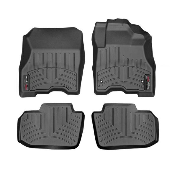 【WeatherTech/ウェザーテック正規輸入元】日産(ニッサン) Leaf リーフ(2011~2017年)右ハンドル車 フロアマット/フロアライナー(フロント&リア)(ブラック)