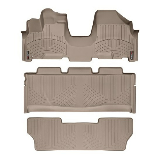 【WeatherTech/ウェザーテック正規輸入元】ホンダ（HONDA） オデッセイ（2005年～2010年）左ハンドル車 フロアマット/フロアライナー（フロント＆リア）（タン）