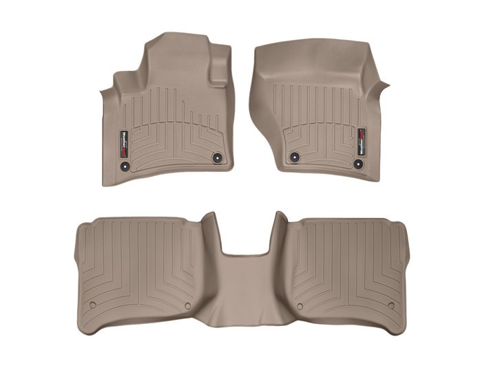 【WeatherTech/ウェザーテック正規輸入元】ポルシェ カイエン（958型）（2010年3月～2017年11月）左ハンドル車 フロアマット/フロアライナー（フロント＆リア）（タン）