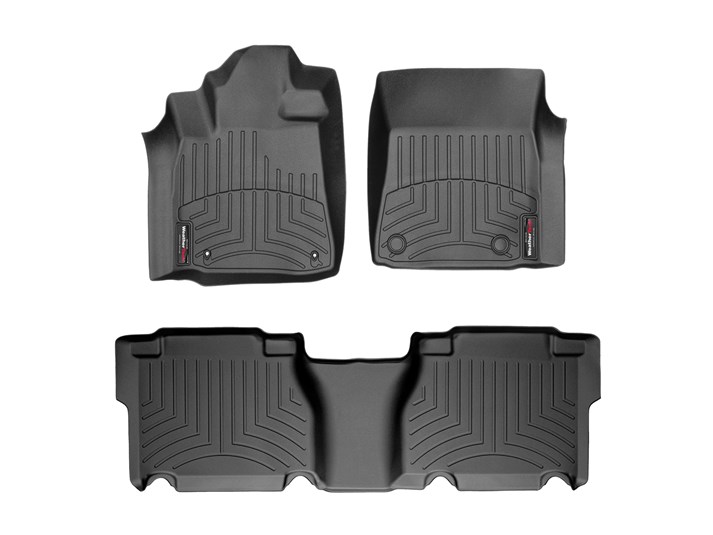 【WeatherTech/ウェザーテック正規輸入元】TOYOTA（トヨタ）タンドラ（2007～2011年）（左ハンドル車）（クルーマックス用） フロアマット/フロアライナー（フロント＆リア）（ブラック）