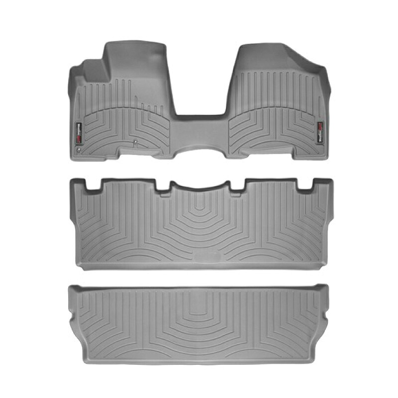 【WeatherTech/ウェザーテック正規輸入元】USトヨタ　シエナ（2004～2010年）左ハンドル車　フロアマット/フロアライナー セット（フロント＆リア）（グレー）