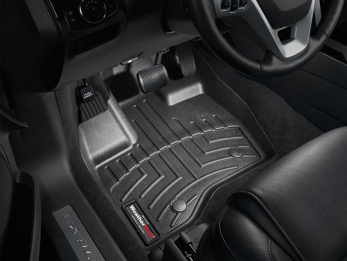 【WeatherTech/ウェザーテック正規輸入元】フォード　エクスプローラー（2011～2014年）左ハンドル車　フロアマット/フロアライナー （フロント）（ブラック）