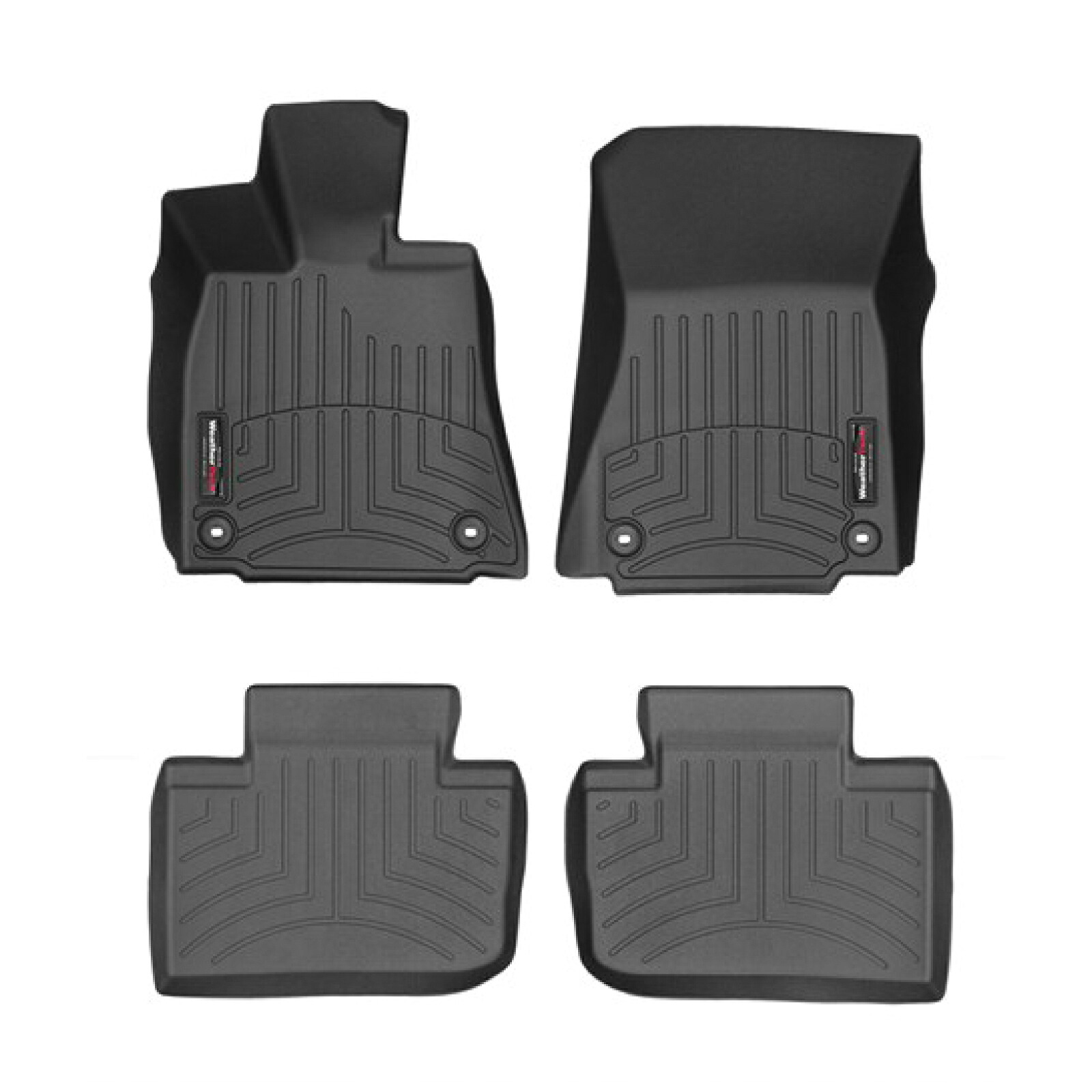 【WeatherTech/ウェザーテック正規輸入元】LEXUS レクサス IS / IS500 (2014年～2024年) フロアマット/フロアライナー 左ハンドル用 1列目＆2列目セット(フロント＆リア) (ブラック)