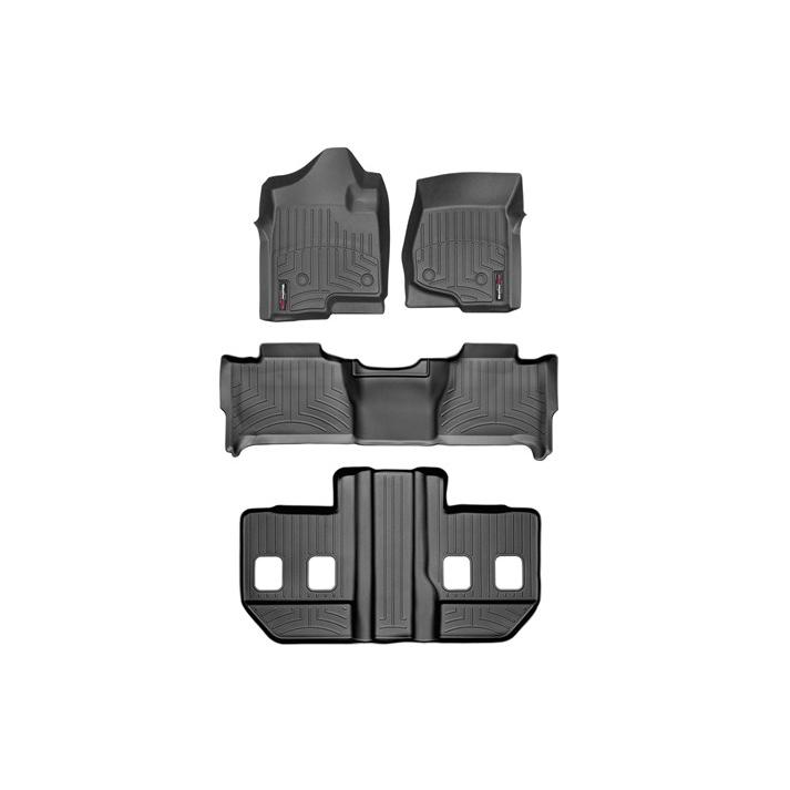 【WeatherTech/ウェザーテック正規輸入元】シボレー サバーバン(2007~2010年)左ハンドル車 フロアマット/フロアライナー(1,2,3列目用)(ブラック)|APdirect