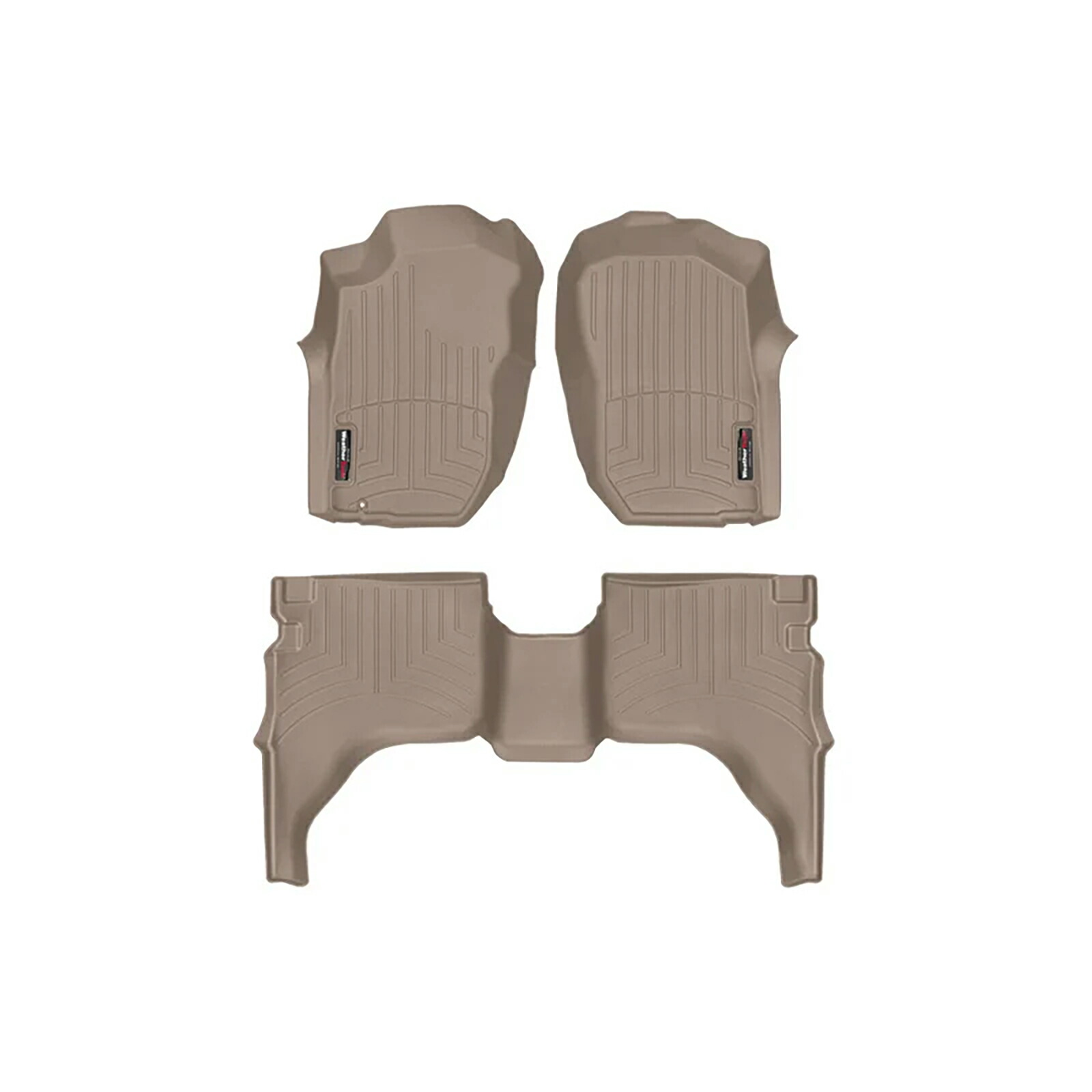 【WeatherTech/ウェザーテック正規輸入元】TOYOTA（トヨタ）タコマ（2001～2004年）（左ハンドル・AT車）（ダブルキャブ用） フロアマット/フロアライナー（フロント＆リア）（タン）