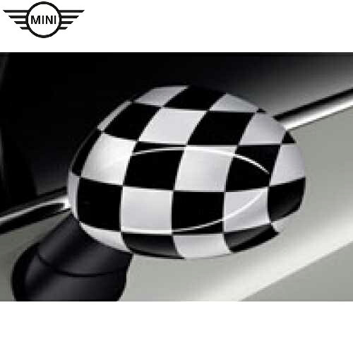 MINI純正 ミラー・カバー CHEQUERED FLAG BLACK(チェッカーフラッグ ブラック)（F54/F55/F56/F57/F60）（～2019.06）