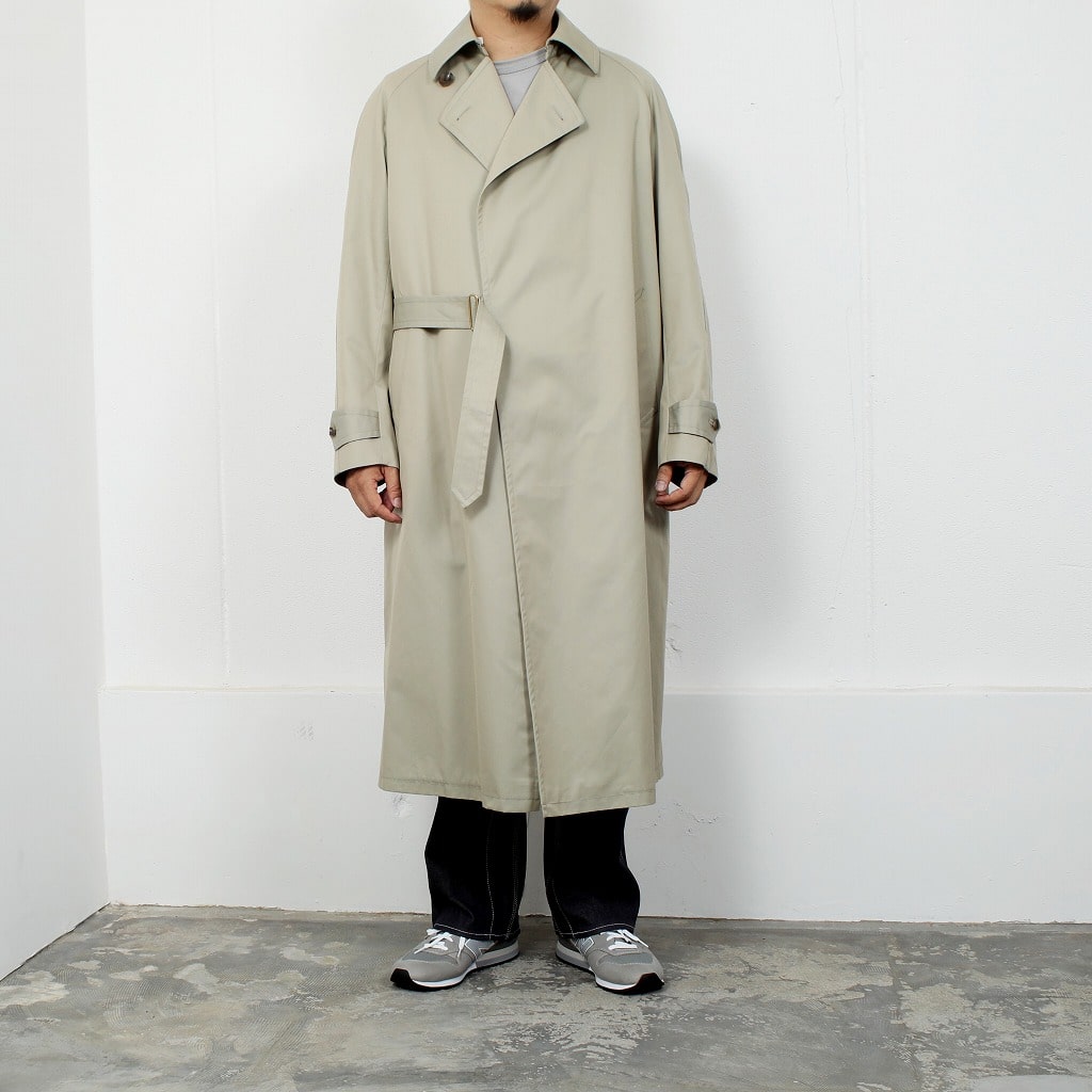 SCYE BASICS サイベーシックス コットン ギャバジン タイロッケン コート デタッチャブルウールライナー モスグレー Cotton  Gaberdine Tielocken Coat | メンズ＆ユニセックス aptc