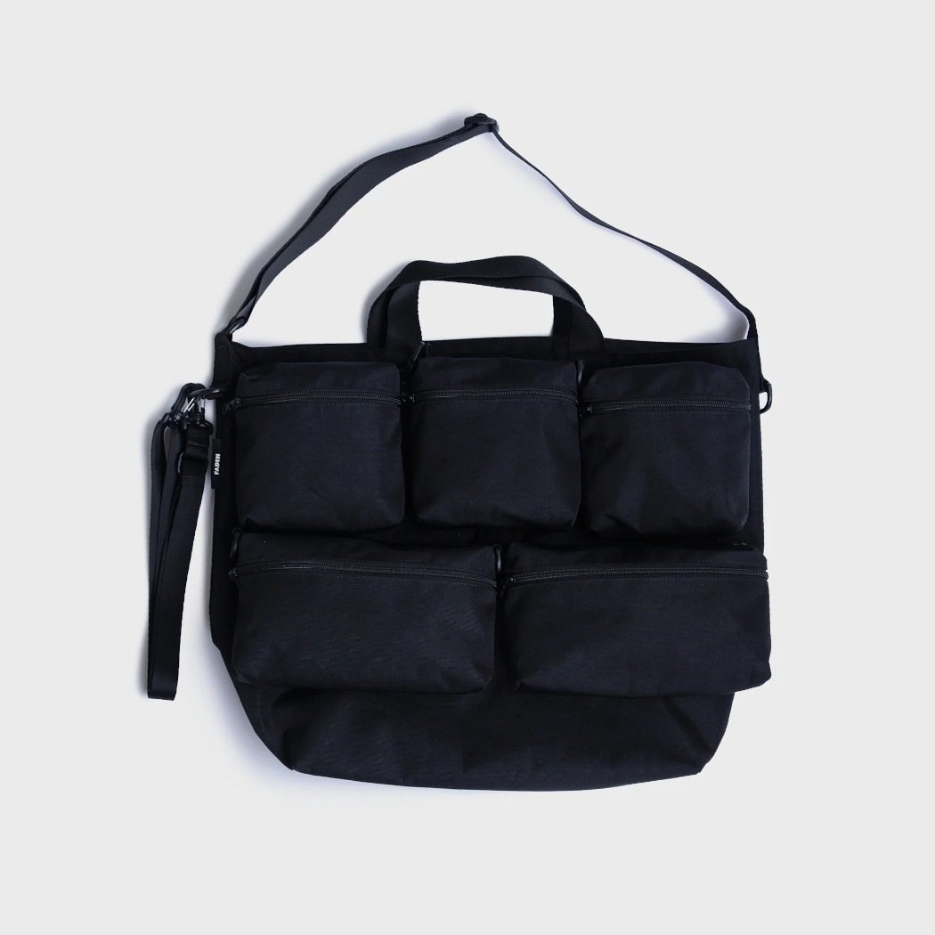 ファーデン FADEN カオスグリッドショルダー バッグ Chaos grid shoulder bag 「006_Greenwood」ブラック