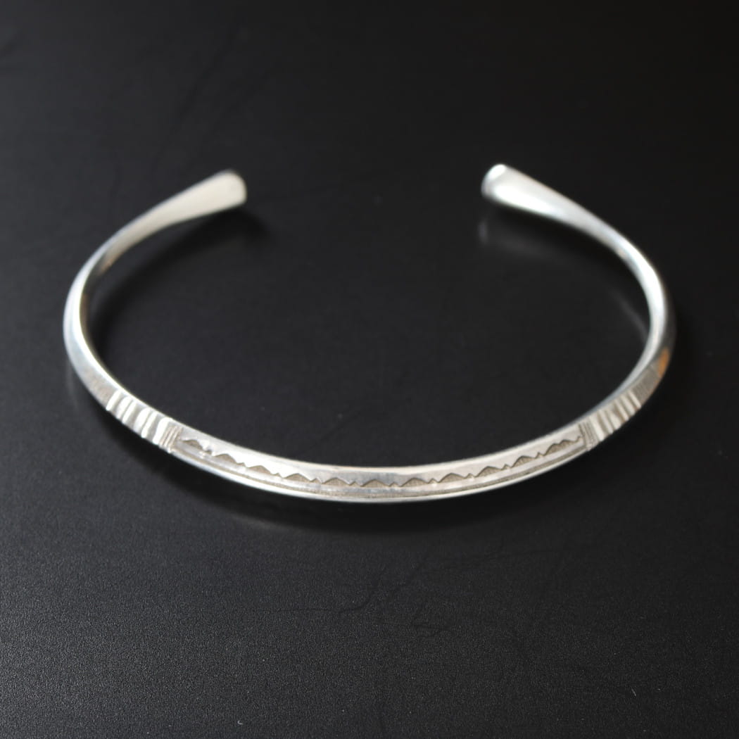 TOUAREG SILVER JEWELRY トゥアレグ シルバー ジュエリー POURE SILVER BANGLE シルバーバングル 3 シルバー｜a people to collect