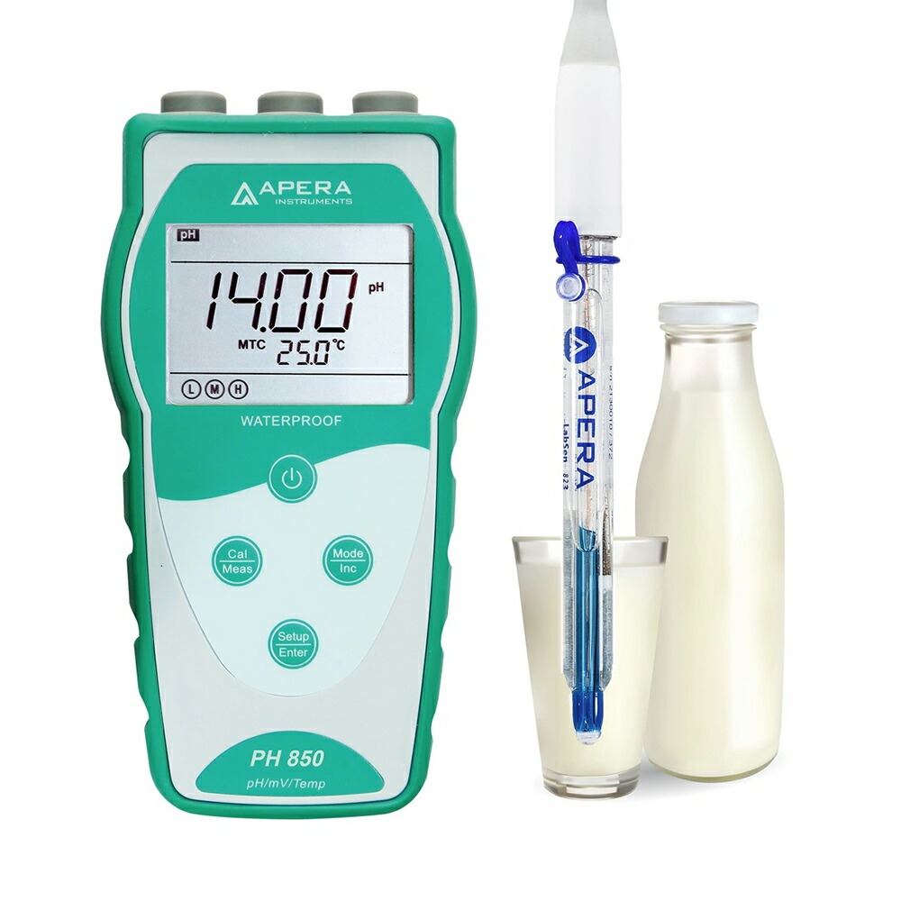 APERA 携帯型式pH計PH850-DP pH位置づける器 LabSen 823瑠璃pH電極判定基準嘱する 乳製品と流動物食料雑貨類向け pH/ORP/℃ pH米突 ペーハー米突 キャリングケース付 本体2年引き請ける 電極６ヶ月引き請ける DIY・工具-その他