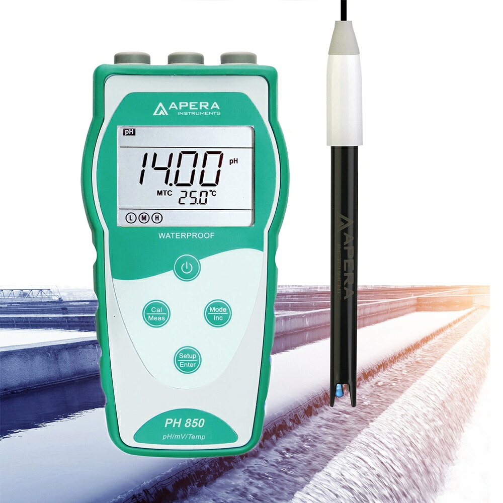 APERA ポータブル式pH計PH850-WW pH測定器 LabSen 333ガラスpH電極標準付属 廃水・懸濁液・土壌懸濁液・環境観察など向け pH/ORP/℃ pHメーター ペーハーメーター キャリングケース付 本体2年保証 電極６ヶ月保証｜Apera Instruments 公式ショップ