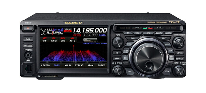 トランシーバー YAESU FTDX-10 楽天市場】FTDX10 HF-50MHz (100W) ヤエス トランシーバー （アンテナ