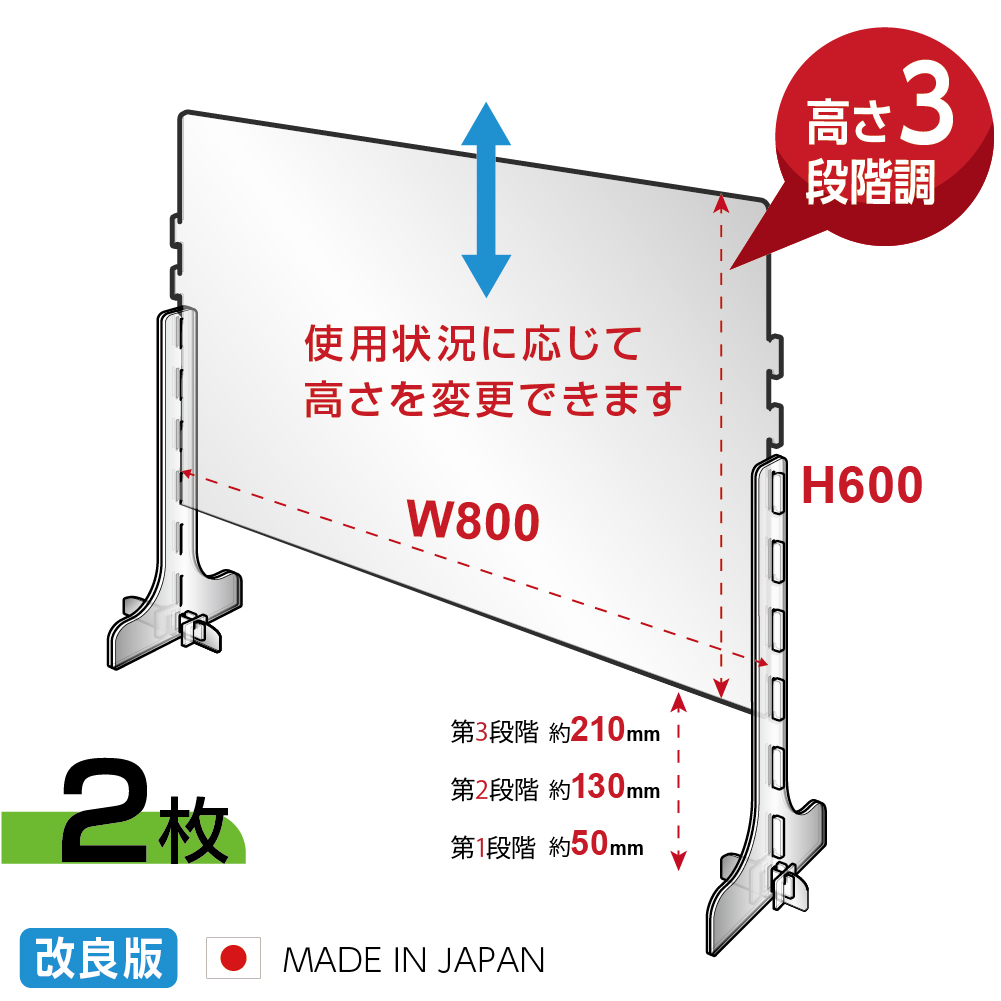 楽天市場】日本製 改良版 3段階調整可能 高透明度アクリル