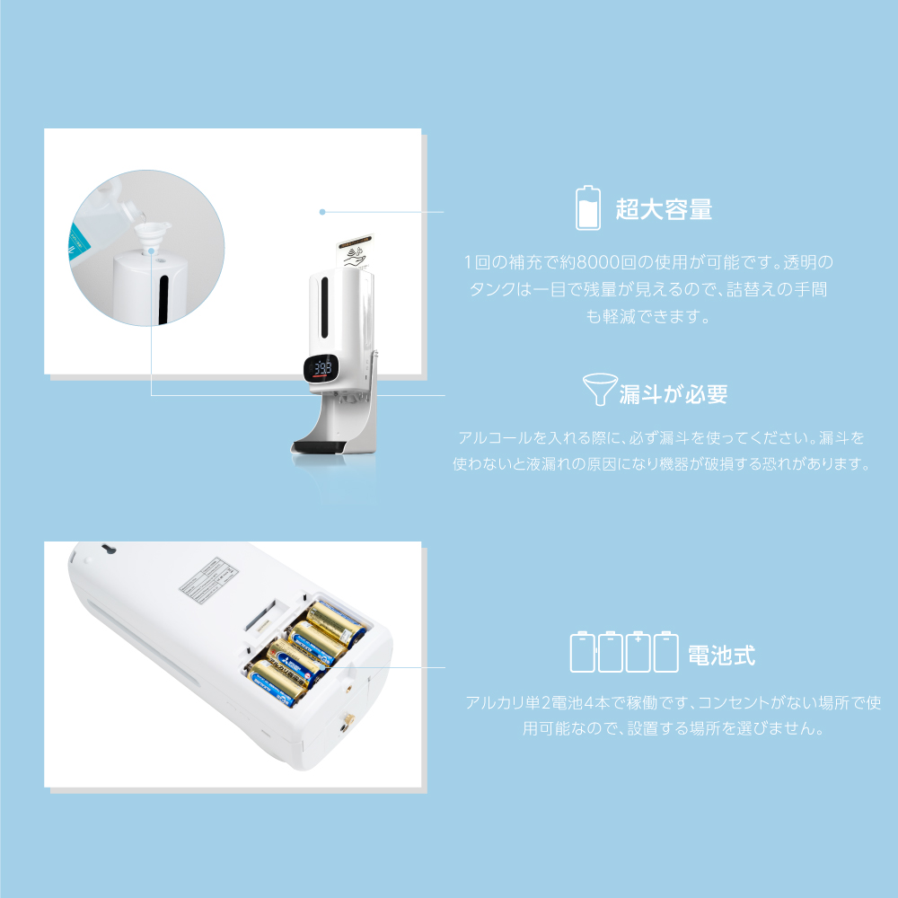 購買 お得な10個セット アルコールディスペンサー 非接触 検温 卓上 壁掛け対応 仕様改良 自動温度測定消毒器 センサー式 自動手指消毒器 自動消毒噴霧器  1200ml スピード検温 温度検知 温度測定 mkks-280-10set fucoa.cl