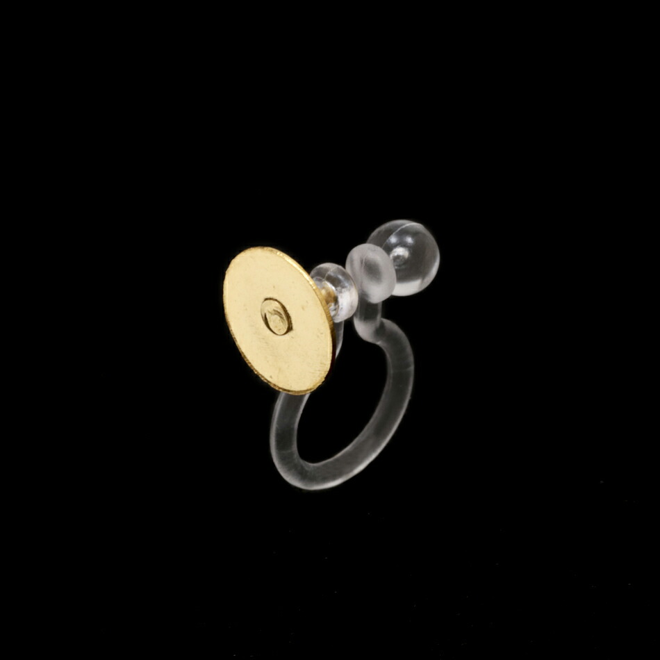 楽天市場】[ 10個 ] ノンホール樹脂ピアス 【丸皿6mm付き】 [ ゴールド