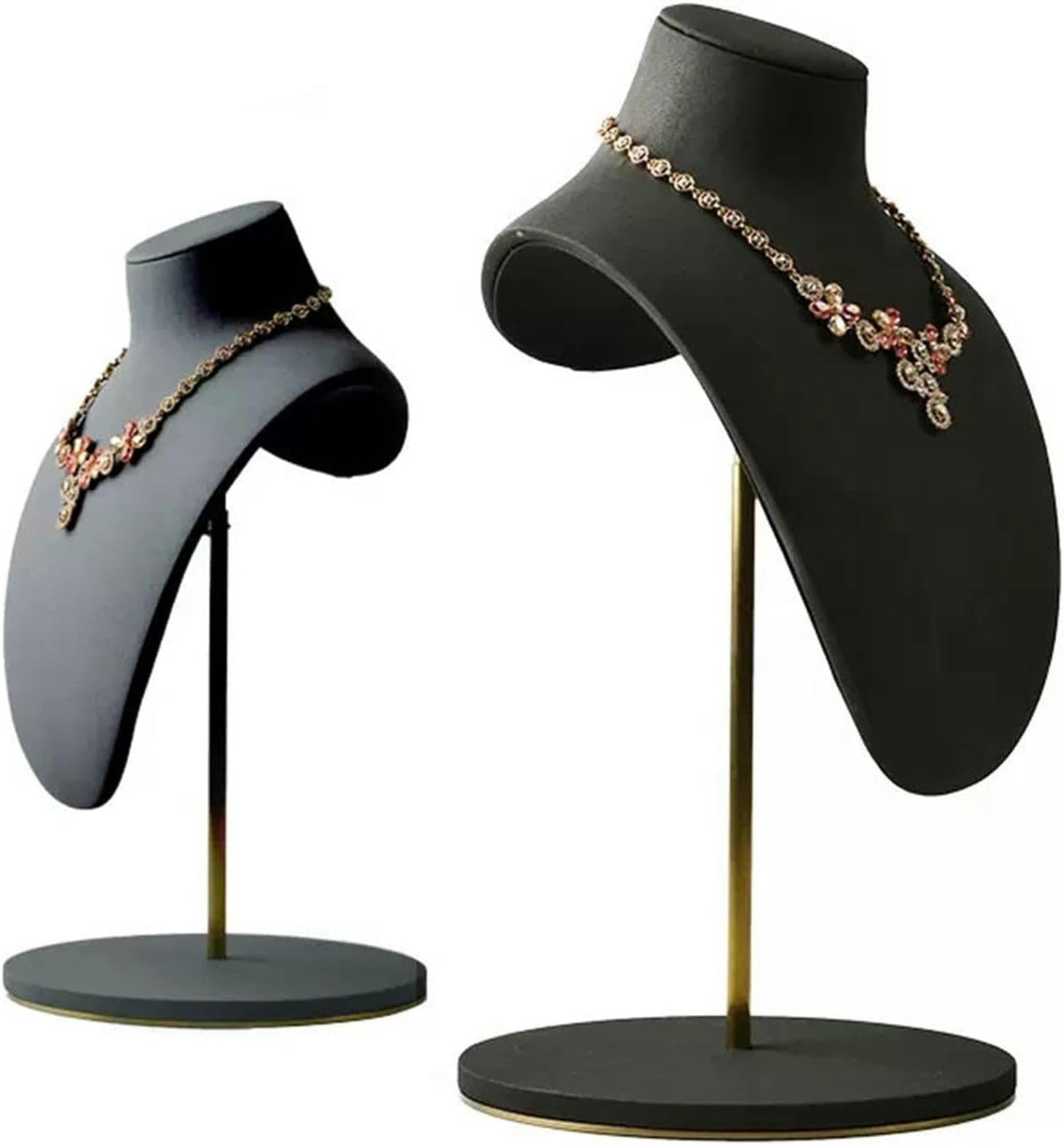 ジュエリーディスプレイラックネックレスチェーンジュエリーバストディスプレイホルダースタンドマイクロファイバーネックレスペンダントホルダーバストスタンドDジュエリーバストスタンド、ネックレス用ペンダントネックレスディスプレイ|アピネス