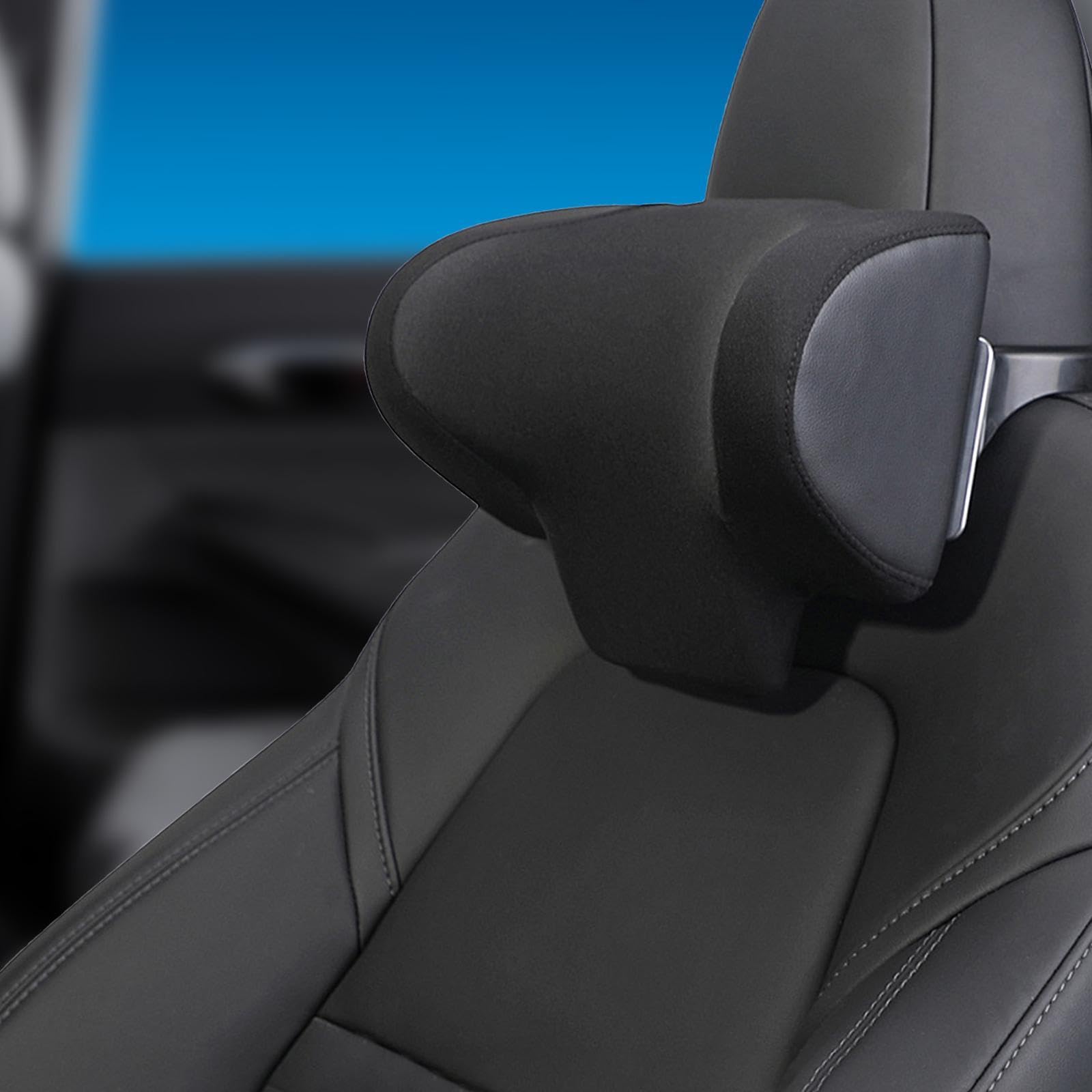車のフロントシートネックピローヘッドレストクッションクッションソフト自動車インテリア自動車シートピローヘッドサポートネックレスト, 白｜アピネス