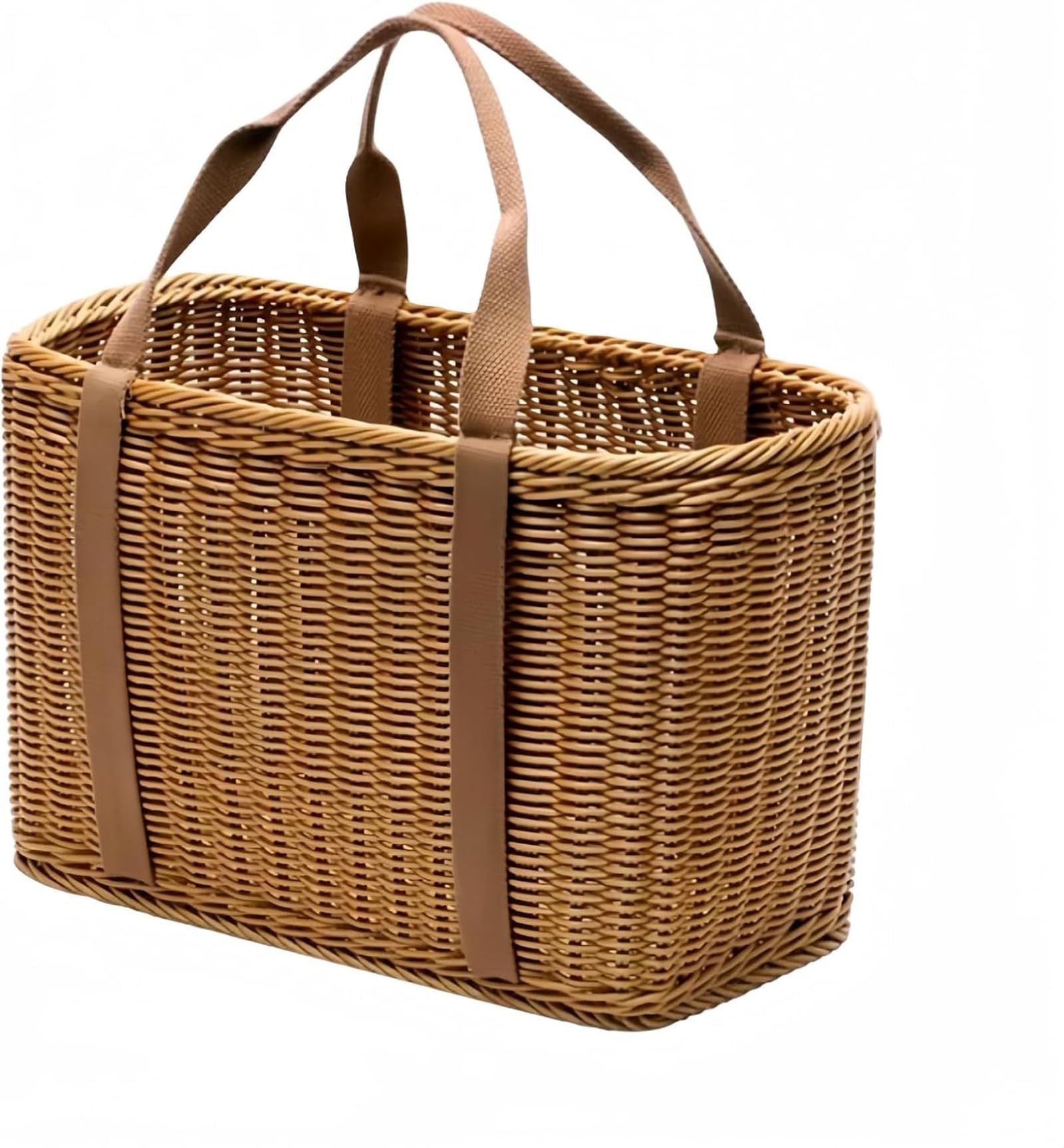 楽天市場】バスケット 取っ手付き カゴバッグ 手編みかごバスケット