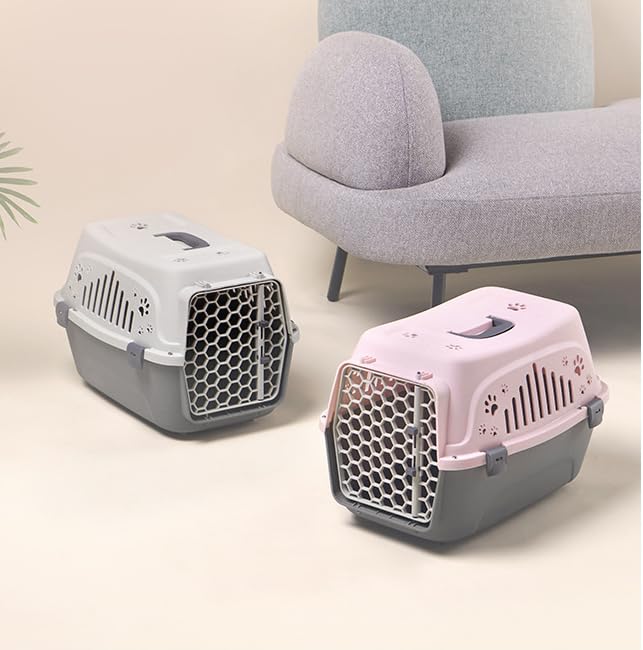 ペットキャリーバッグ ポータブルペットキャリーケース ペットキャリーバッグ 猫 犬 チェックボックス 旅行 ファッション 小型犬 防災用品 (ベージュ)｜アピネス