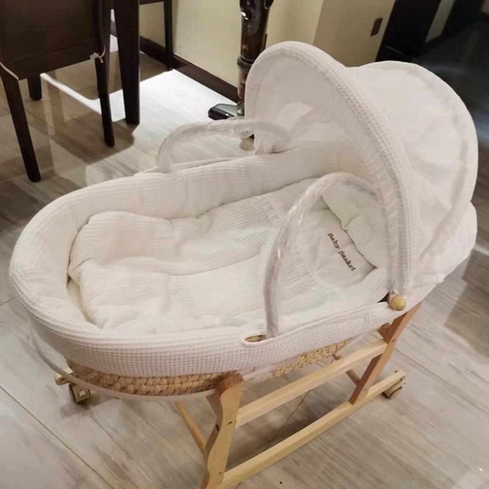 楽天市場】籐ヨーラン ベビーベッド ラタン ゆりかご 自然素材