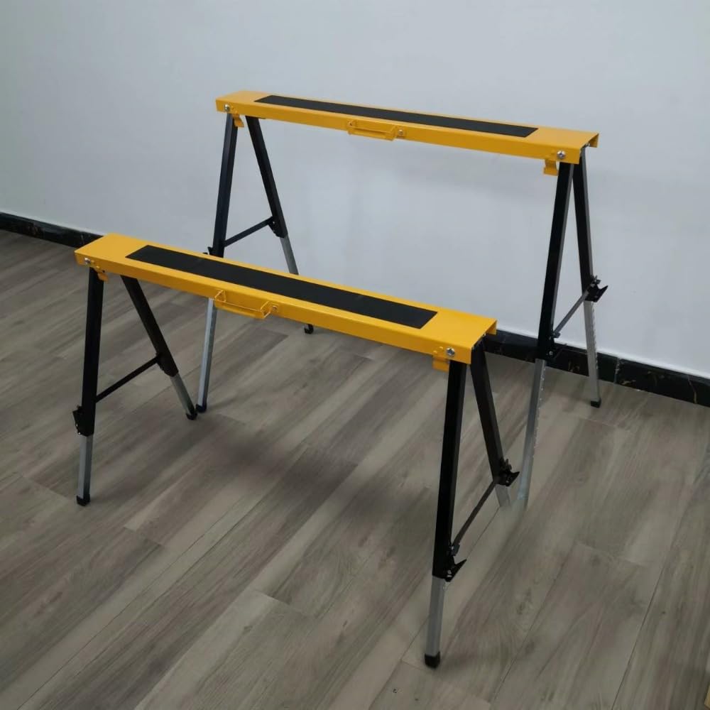 ソーホース 2台セット 折りたたみ 作業台 荷重80kg ワークテーブル 馬脚 DIY 日曜大工 切断 簡易作業台