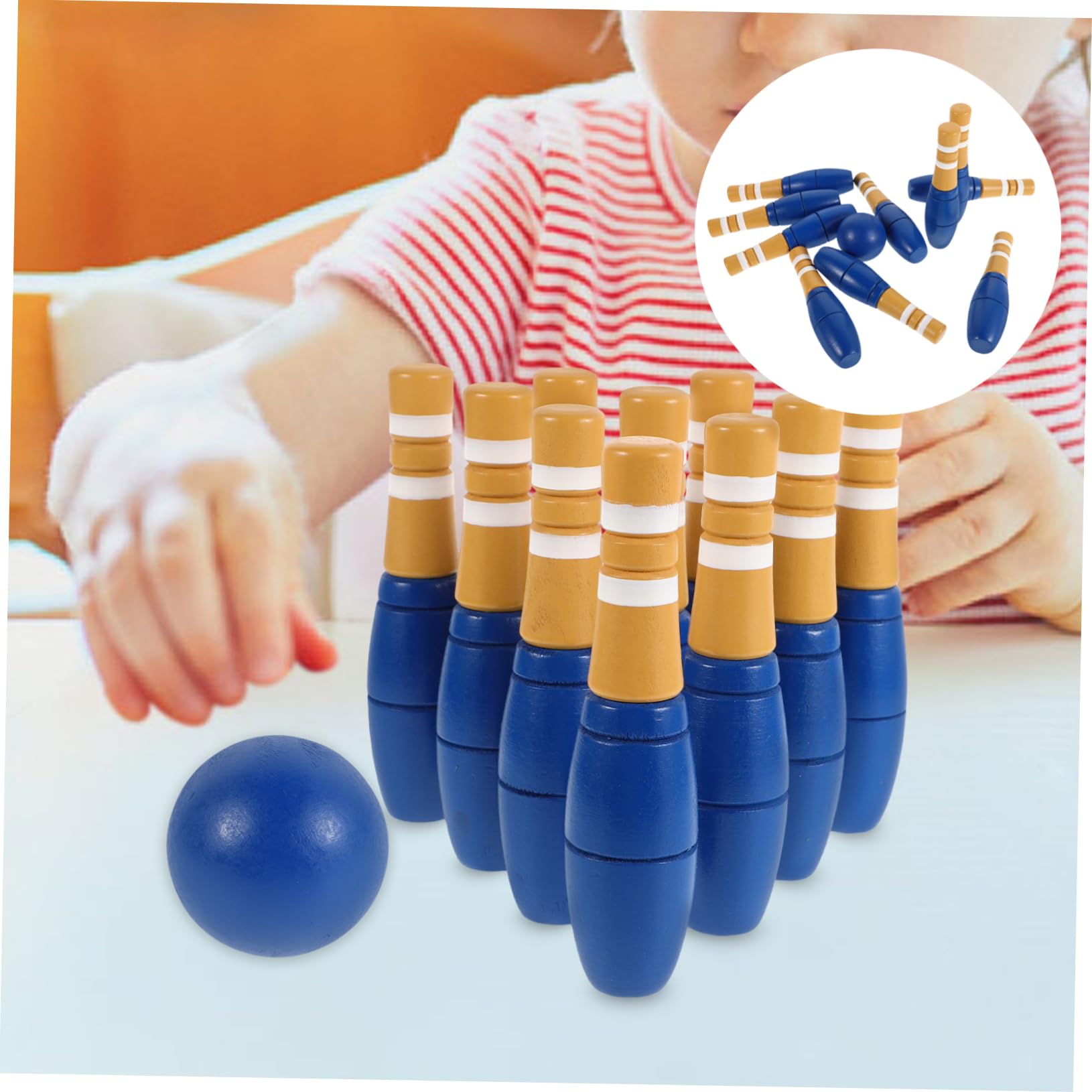 楽天市場】【HI-SP】ミニチュアピン ボウリング 【10本】 メイプル
