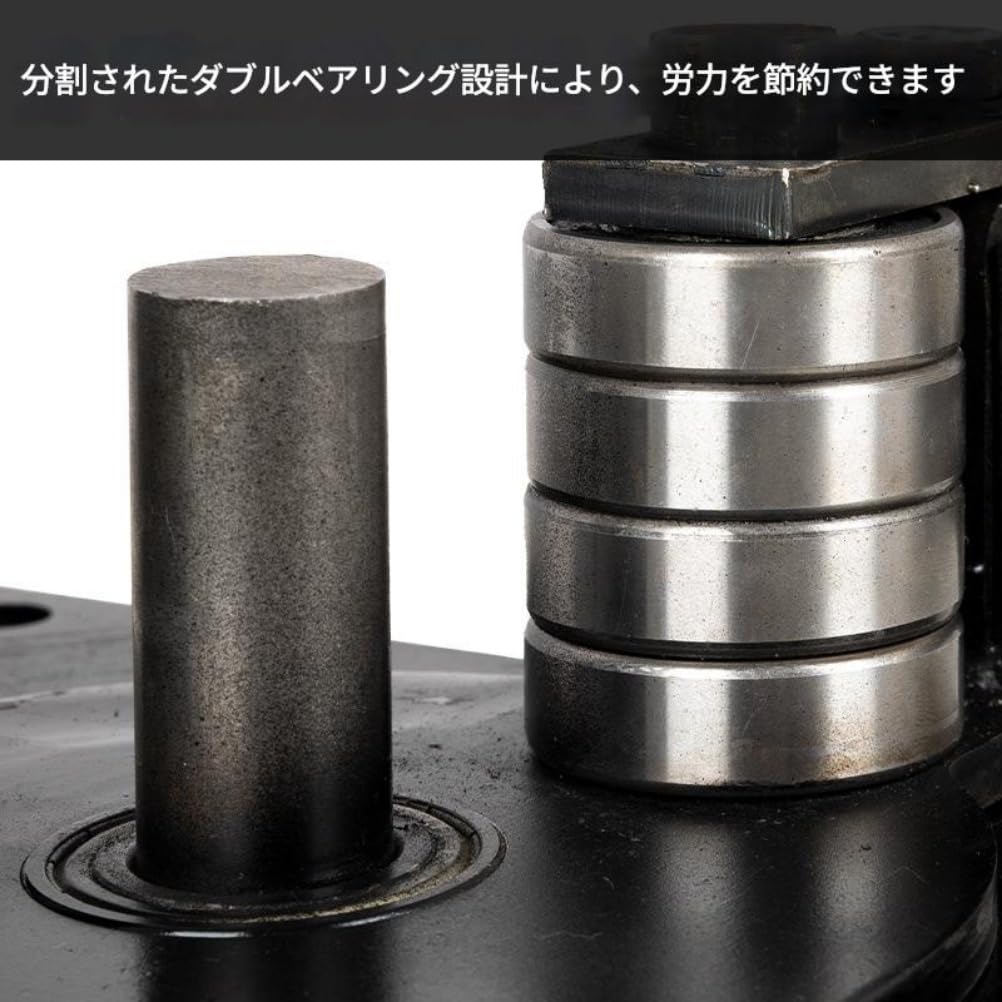 ベンダー 鉄筋曲げ機 ベアリング式 手動 丸鋼 鉄筋 ステンレス棒 平鉄 アルミ製品 (大型ダブルベアリングタイプ)|アピネス