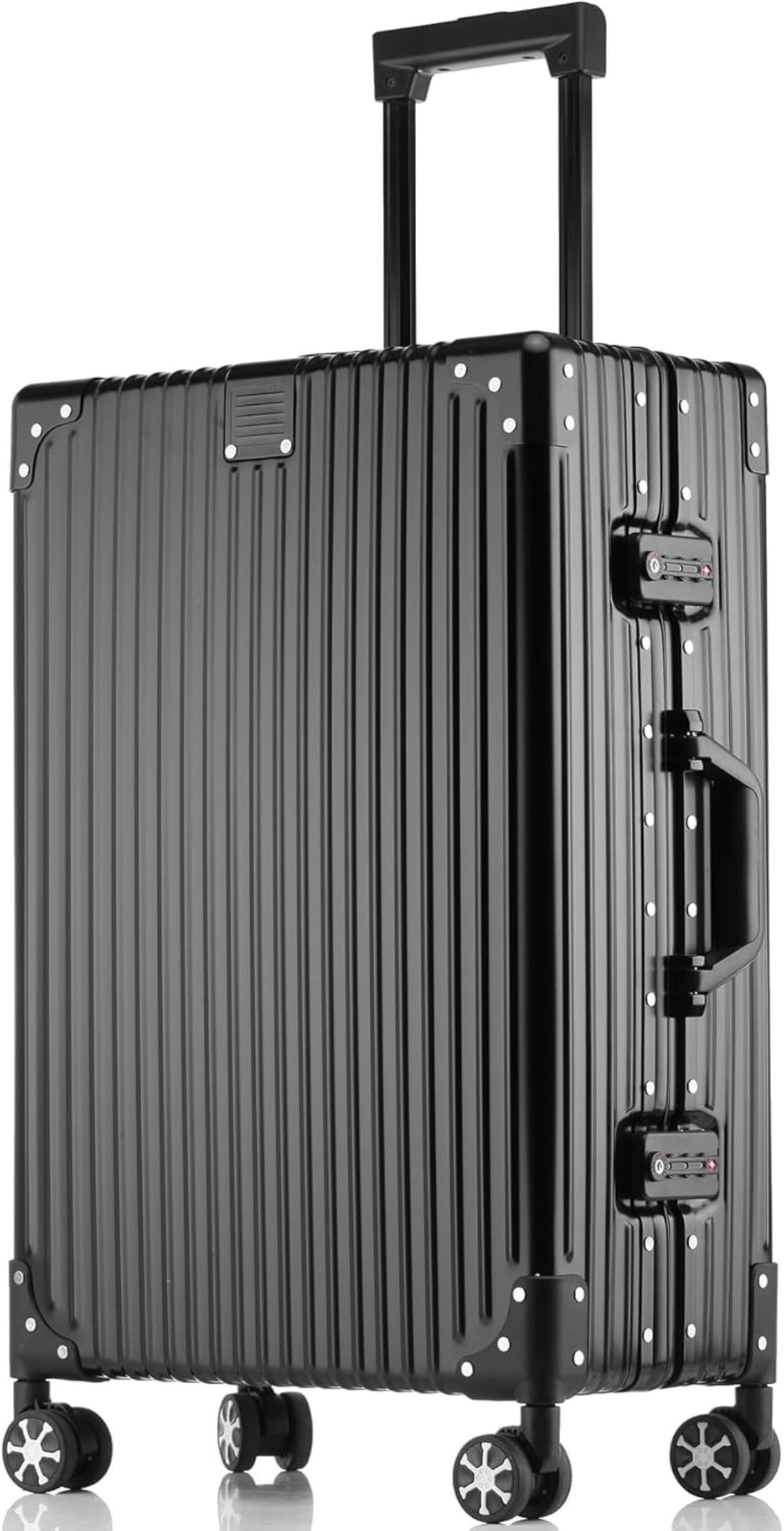 [] 軽銀マグネシウムアロイ旅行バッグ M 大きさ 60L 大静電容量 機内持込能力のある TSA 鍵を掛ける付 牢固たる・軽さ・静音 4～7 泊出張・旅する用 赤いこと 1805 O11