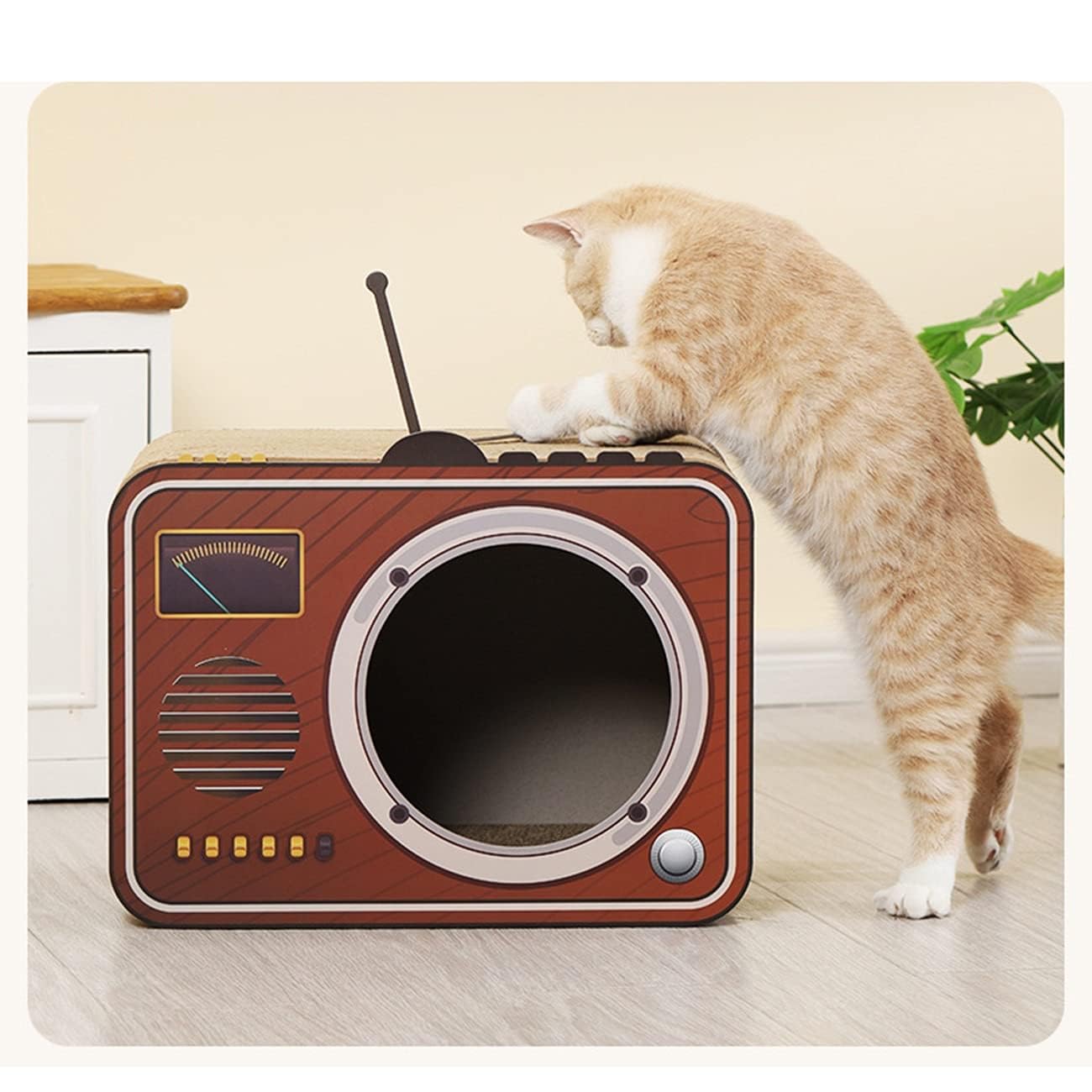 洞窟コンド 猫家具 屋内用 2 合 1 ボール紙猫屋 スクラッチパッド カトニップ猫ベッド 子猫/ウサギギフト B11|アピネス