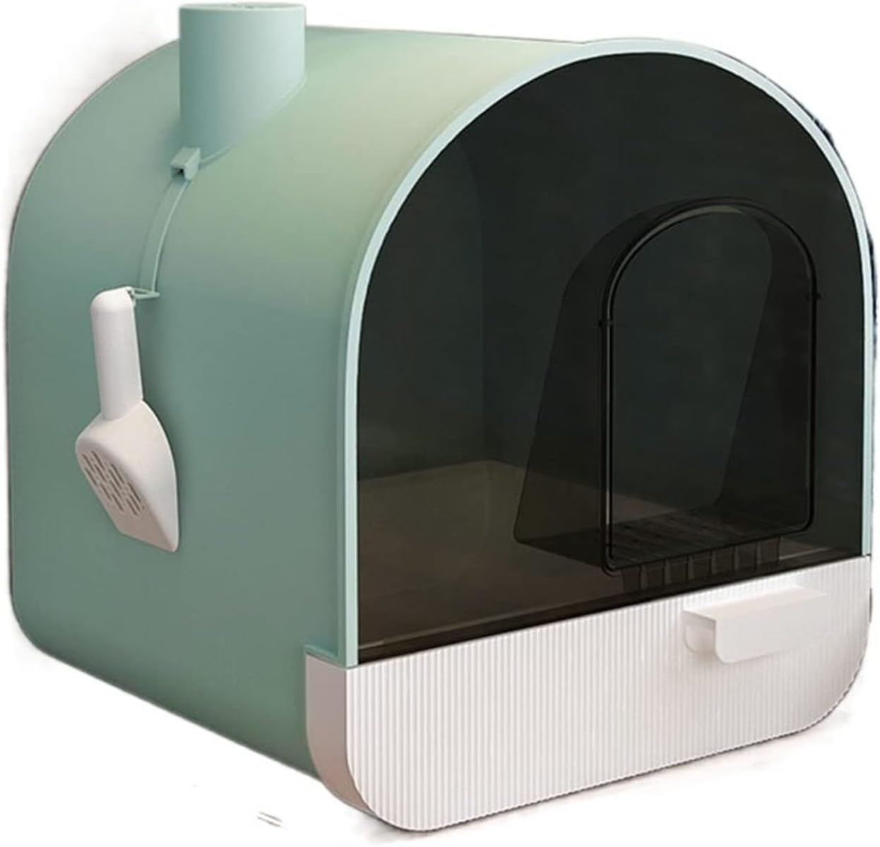 犬用幼児用便器 物のみごとに密閉型 リターボックス 特大 デオドラント 猫用幼児用便器 セルフ洗い濯ぎ 形づくる書き割り 大型愛玩動物幼児用便器 色：シアン O11