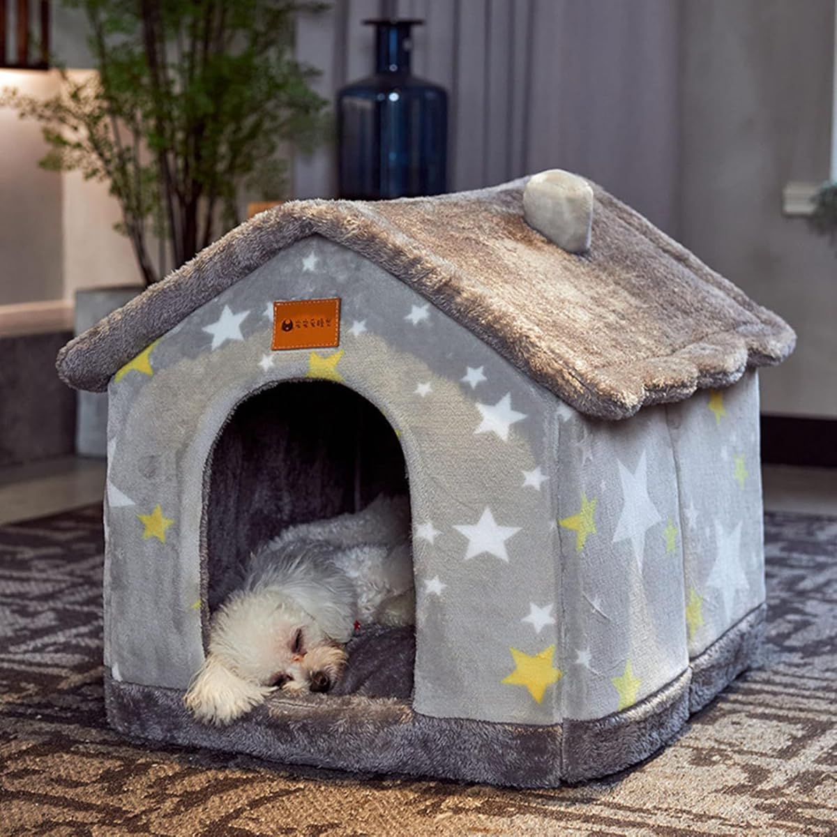 折りたたみ式 屋内犬掘っ建て小屋 ソフトペットベッド 犬掘っ建て小屋 つや消し 冬生あたたかい 猫の巣 屋内 閉じた 生あたたかい ぬいぐるみ 寝巣 提げ篭 取りはずし能力のある 小型 中型 大型 犬 猫 E11