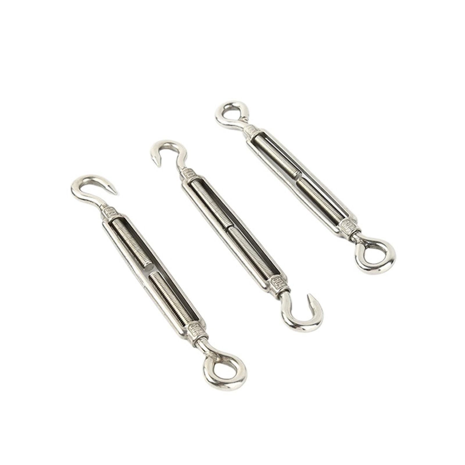 M4/M5/M6/M8 ターンバックルボルトフックリギングアイスクリューワイヤーロープテンショニングタイトナータイトコネクタ 304SS(O to C,M4)