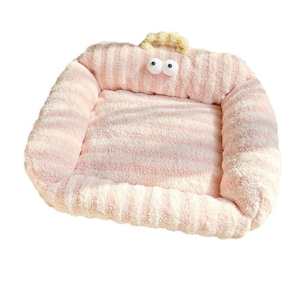 犬小屋 冬 暖かい ペットソファ 寝袋 クッション 冬 子犬 専用ベッド 猫ハウス (M-[40x50cm] 推奨重量：8斤,[取り外して洗えます] イエロー)｜アピネス