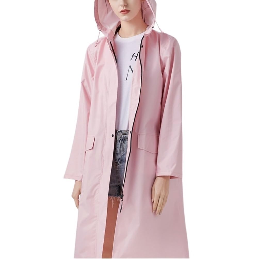 雨合羽 雨具 レインポンチョ ThickenHooded 雨合羽 上衣 ポンチョ レディース Strong雨合羽マント 成年者 防風 レインスーツ レインウェア ポンチョ (Color : Green, Size : L) 生活雑貨-その他