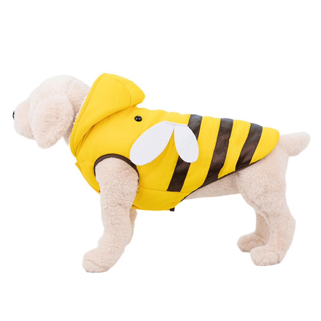 犬服 ペット服 ドッグウェア ジャケット 犬 服 犬の服 犬コート防寒 ペット コート 犬洋服 パーカー かわいい 猫服 ペット用品 防寒 保温 撥水 着脱簡単 春秋冬 お散歩 お出かけ 暖かい リード穴あり 寒さ対策 贈り物 小中型犬 M｜アピネス