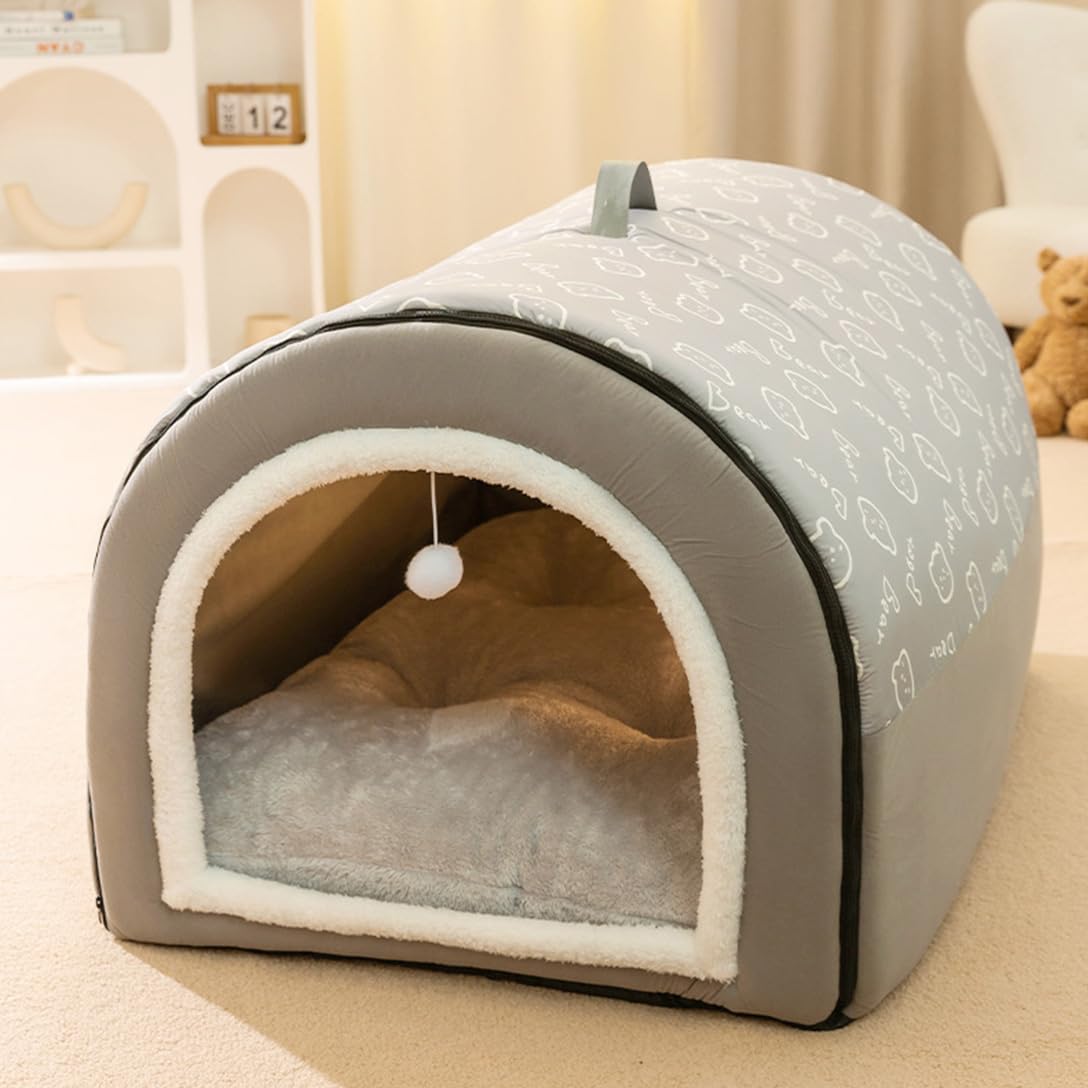 犬 ベッド 犬 ハウス 洗える 猫 ベッド 取り外し可能 猫ハウス ペットベッド ペットハウス ドーム型 ペットクッション 猫犬用 寝床 休憩所 防寒保温 あったかい ペット用品 ふわふわ 滑り止め 室内寒さ対策 小中大型犬 秋冬｜アピネス