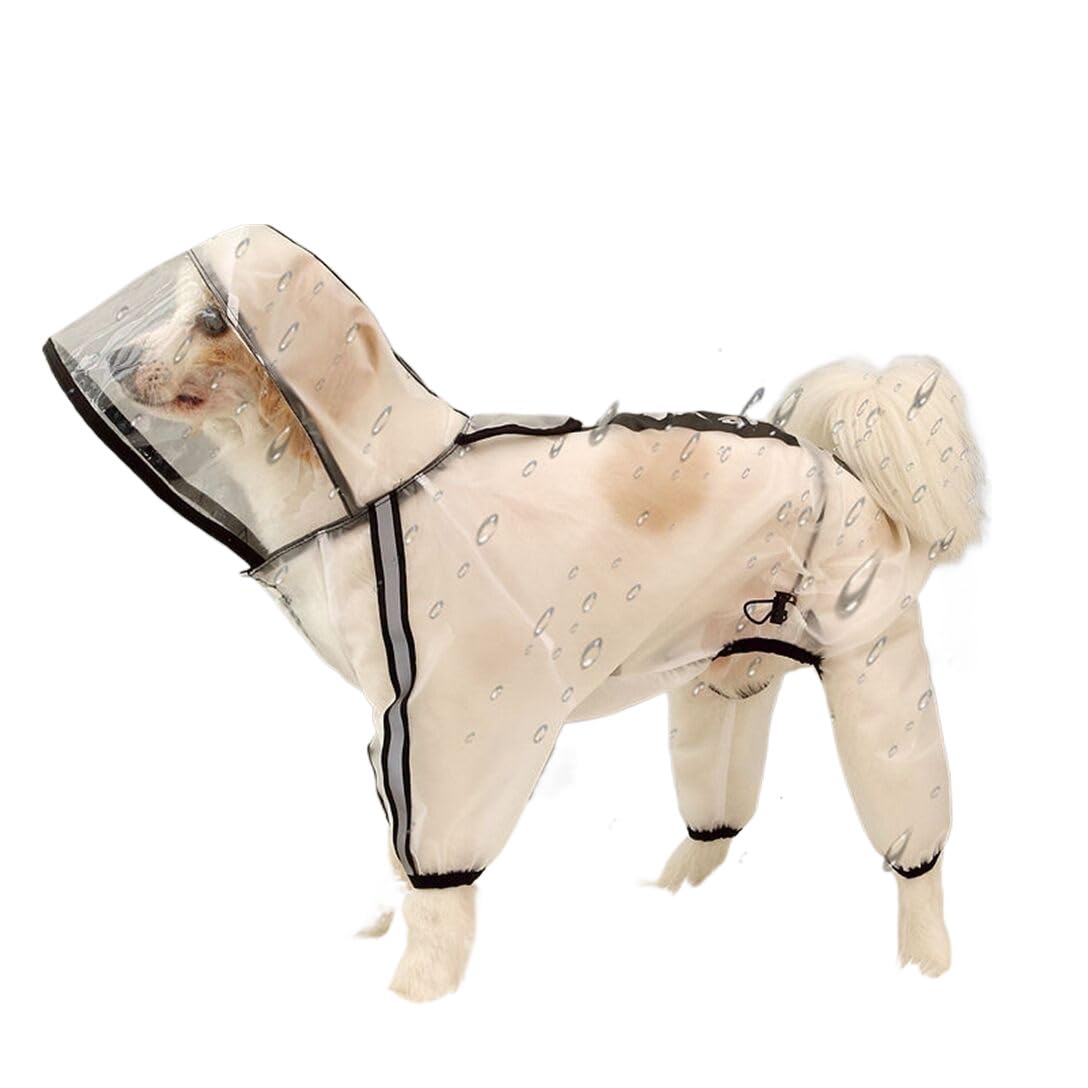 犬 レインコート 犬 カッパ リード穴あり 犬服 ペット 雨具 可愛い ペットレインコート フード付き 着脱簡単 梅雨対応 通気性 防雪 防水 防塵 汚れ防止 風よけ寒さ対策 耐久性 快適 軽量 携帯便利 散歩 中大型犬 3XL