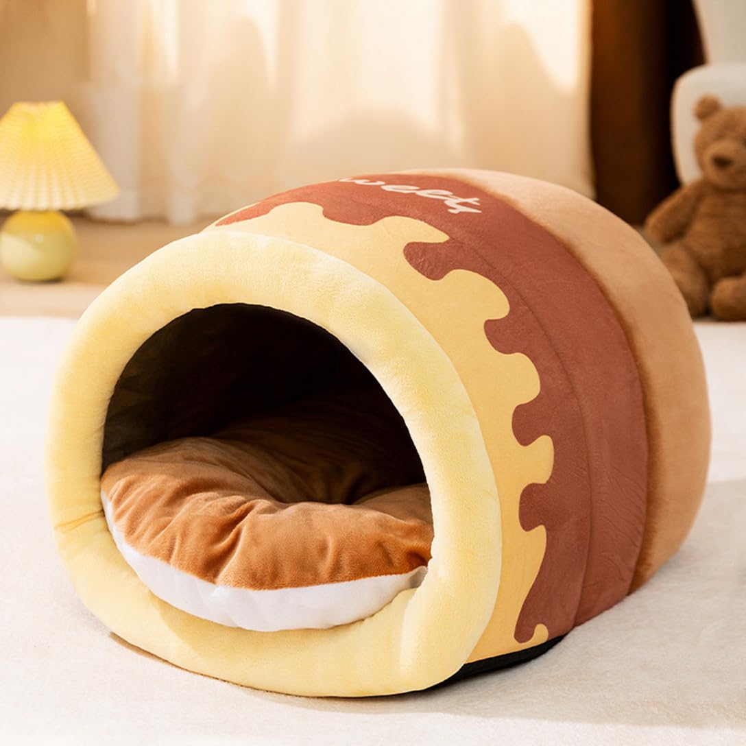 犬 ベッド 猫 ベッド 猫ハウス 洗える ペットベッド ペットハウスドーム型 あったかい クッション オールシーズン 犬小屋 犬猫用 耐摩耗 可愛い 寝床 取り外し可能 ペット用品 ふわふわ ふかふか 滑り止め 室内用 寒さ対策 冬用 M|アピネス