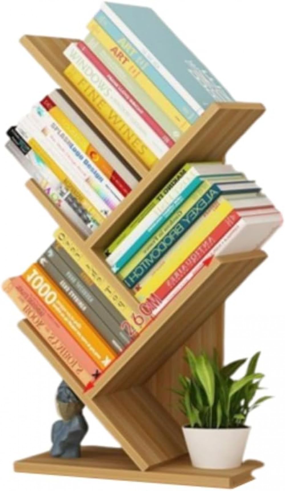 楽天市場】ブックスタンド デスク上置棚 卓上収納 ツリー型 本棚